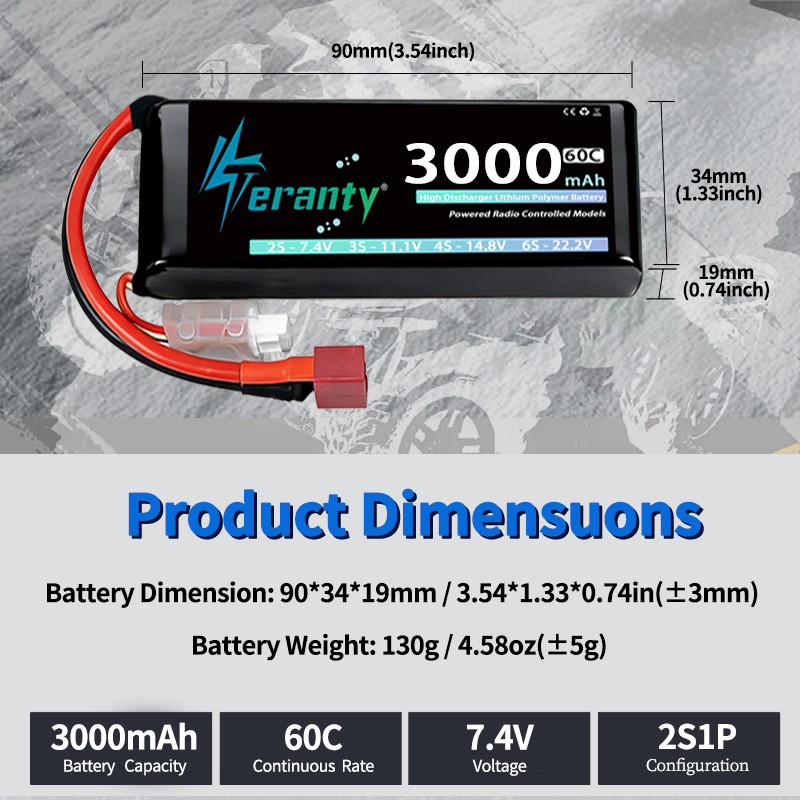 테란티 2S 3000mAh 리포 배터리 7.4V 60C - Drone Battery Plate 리뷰 및 가격